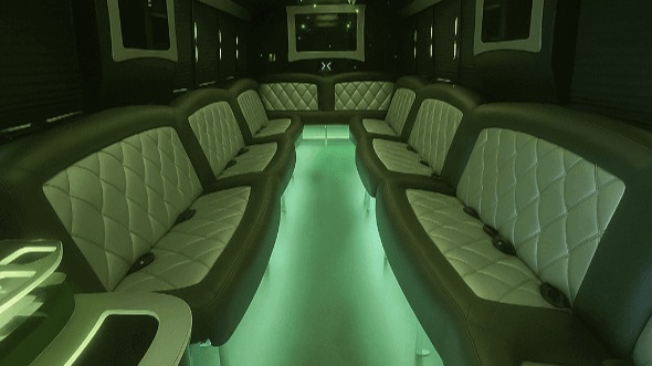 Interior of Hastings Party Bus Company's 20 Passenger Party Bus in Hastings