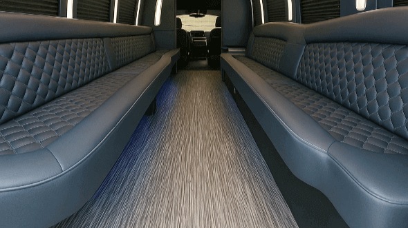Interior of Papillion Party Bus Company's 20 Passenger Party Bus in Papillion