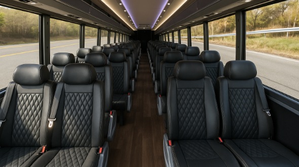 Interior of Nebraska Party Bus Company's 30 Passenger Minibus in Nebraska