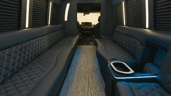 Interior of North Platte Party Bus Company's 30 Passenger Party Bus in North Platte