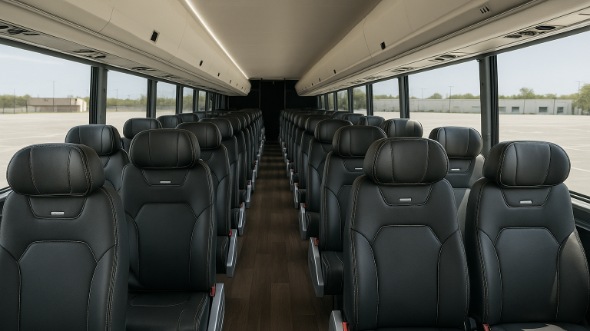 Interior of Nebraska Party Bus Company's 35 Passenger Minibus in Nebraska