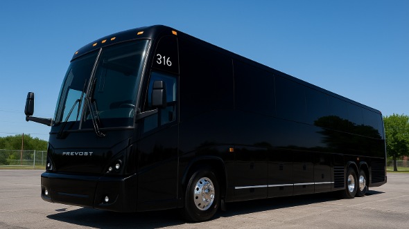 Exterior of Nebraska Party Bus Company's 44 Passenger Charter Bus in Nebraska