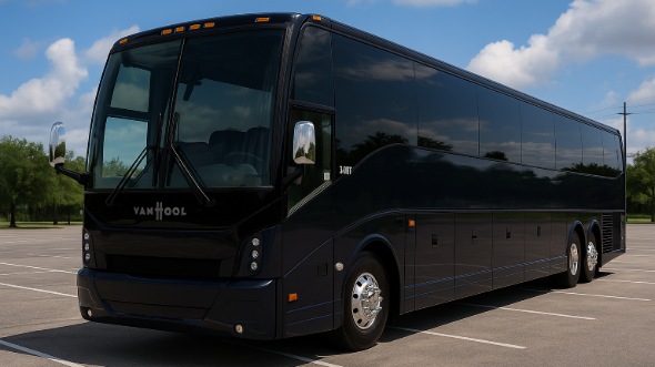 Exterior of Nebraska Party Bus Company's 45 Passenger Charter Bus in Nebraska