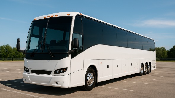 Exterior of Nebraska Party Bus Company's 48 Passenger Charter Bus in Nebraska