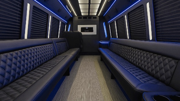Interior of North Platte Party Bus Company's 50 Passenger Party Bus in North Platte