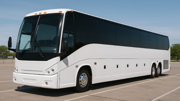 Exterior of Nebraska Party Bus Company's 51 Passenger Charter Bus in Nebraska