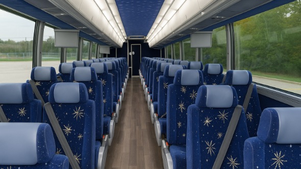 Interior of Nebraska Party Bus Company's ADA Charter Bus in Nebraska
