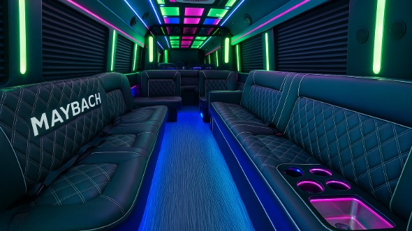 nebraska 20 passenger party bus inside
